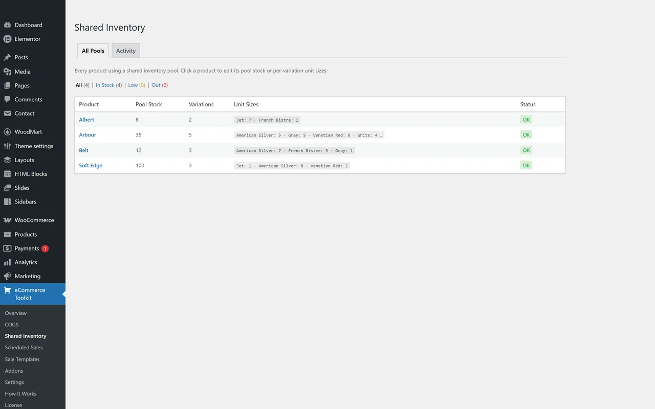 BigBad Store Toolkit for WooCommerce — real admin screen 5