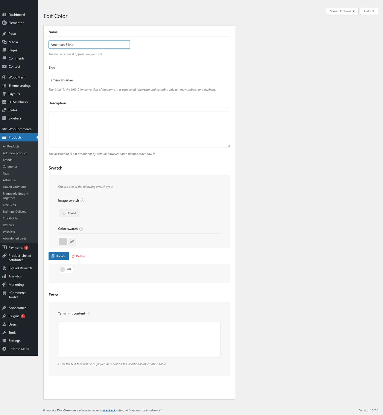 Product-Linked Attributes Mapper for WooCommerce — admin screen 3